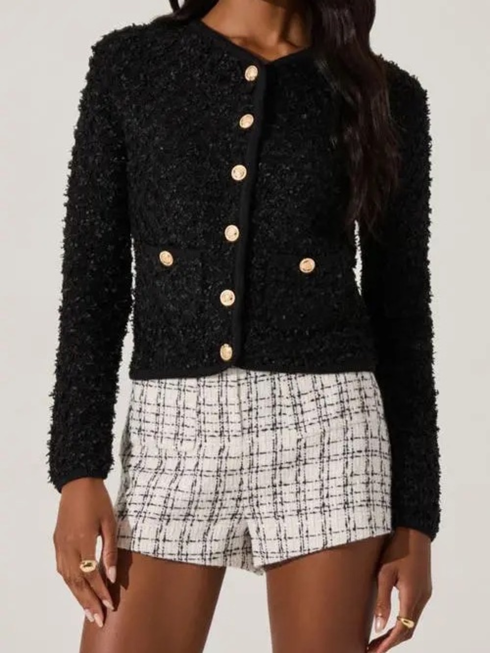 Astr The Label Texture Stitch Cardigan Large